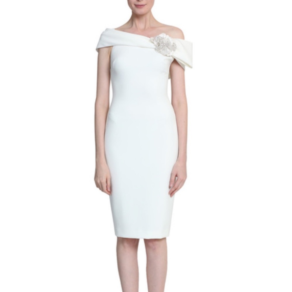 BADGLEY MISCHKA OFF THE SHOULDER SHEATH